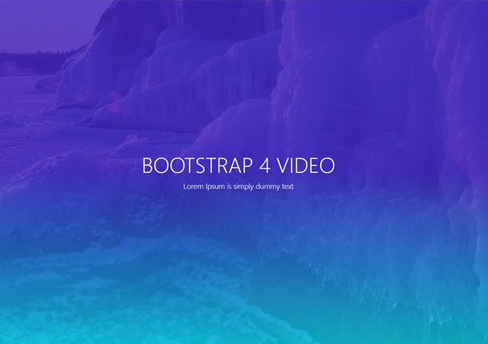 boostrap4 video background 